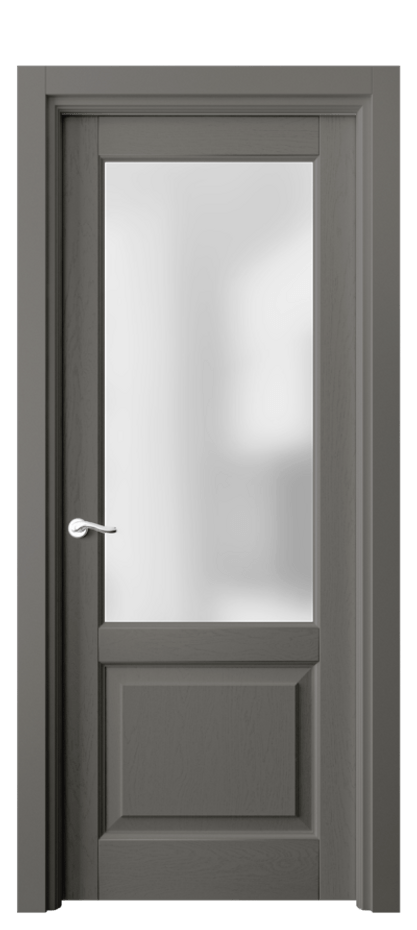 Межкомнатная дверь Lignum 0740 Дуб классический серый Сатинированное стекло Цена 108410 ₽ | Volhovec