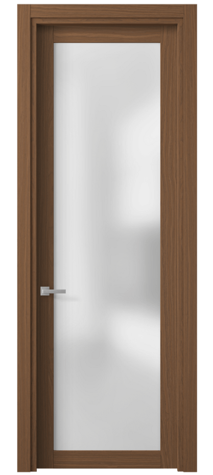 Межкомнатная дверь Planum 2102 Дуб шоколадный матовый Сатинированное стекло Цена 74250 ₽ | Volhovec