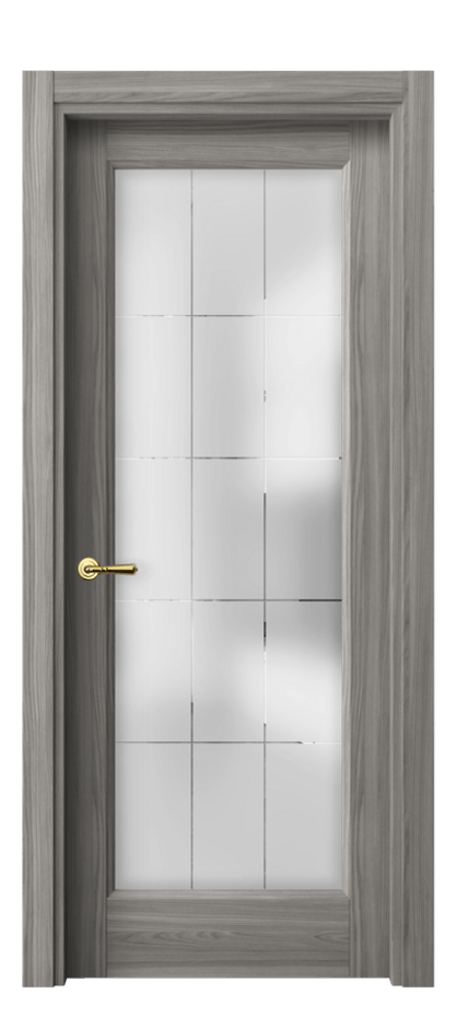 Межкомнатная дверь Galant 1402 Имбирный ясень Сатинированное стекло с гравировкой "Лофт" Цена 32911 ₽ | Volhovec