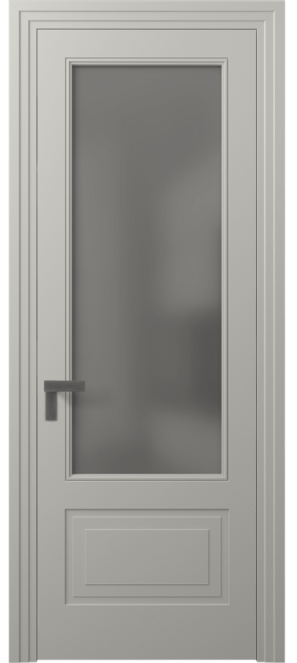 Межкомнатная дверь Rocca 8342 Матовый тёплый серый Сатинированное серое стекло, триплекс Цена 72951 ₽ | Volhovec