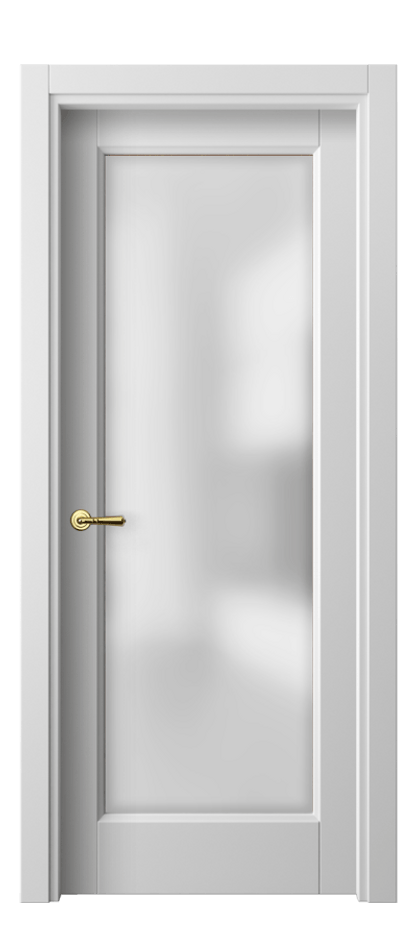 Межкомнатная дверь Galant 1402 Матовый белоснежный Сатинированное стекло Цена 57640 ₽ | Volhovec