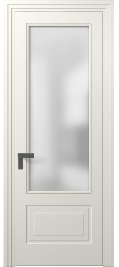 Межкомнатная дверь Rocca 8342 Матовый жемчужный Сатинированное стекло Цена 78451 ₽ | Volhovec