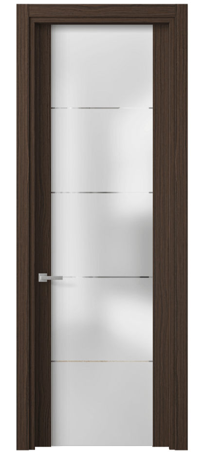 Межкомнатная дверь Planum 4114 Экзотик трюфельный Сатинированное стекло с гравировкой «КВАДРО», триплекс Цена 68640 ₽ | Volhovec