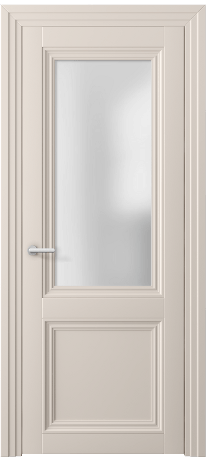 Межкомнатная дверь Центро 2524 ПЭТ пудровый бежевый Сатинированное стекло Цена 43720 ₽ | Volhovec