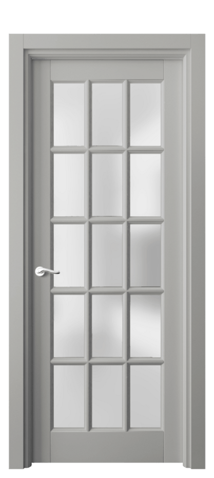 Межкомнатная дверь Lignum 0708 Бук нейтральный серый Сатинированное стекло Цена 88639 ₽ | Volhovec