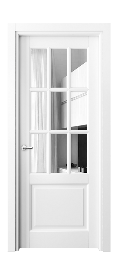 Межкомнатная дверь Toscana Grigliato 6312 Бук белоснежный Двустороннее зеркало, триплекс Цена 97330 ₽ | Volhovec