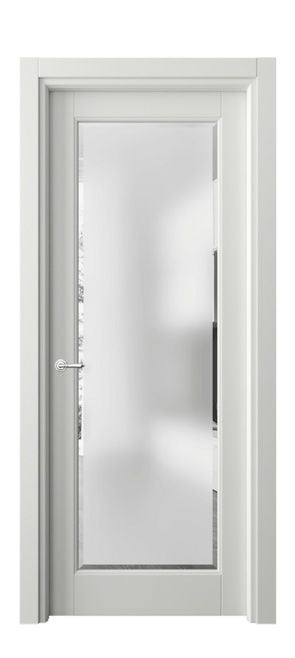 Межкомнатная дверь Toscana Rombo 6300 Бук светло-серый Сатинированное стекло с фацетом Цена 80170 ₽ | Volhovec