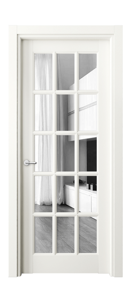 Межкомнатная дверь Toscana Grigliato 6311 Бук жемчуг Двустороннее зеркало, триплекс, 6 мм Цена 97330 ₽ | Volhovec