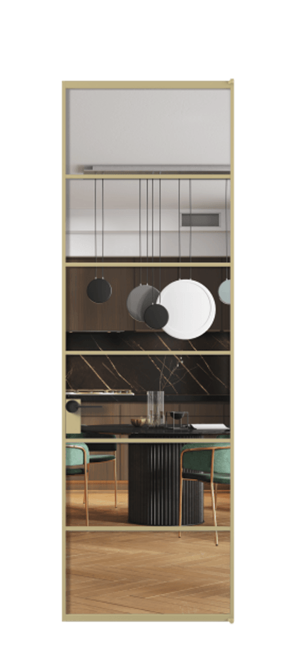 Алюминиевая дверь АЛПЛ040.04  Прозрачное стекло "Кристал Вижн", калёное Цена 160080  | Volhovec