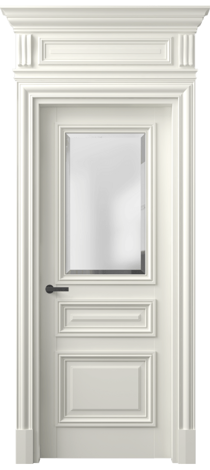 Межкомнатная дверь Antique 7304 Бук жемчуг Сатинированное стекло с фацетом, 6 мм Цена 136600 ₽ | Volhovec