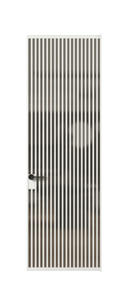 Алюминиевая дверь АЛПЛ040.06 Алюминий белоснежный Сатинированное бронзовое стекло, триплекс Цена 212840  | Volhovec