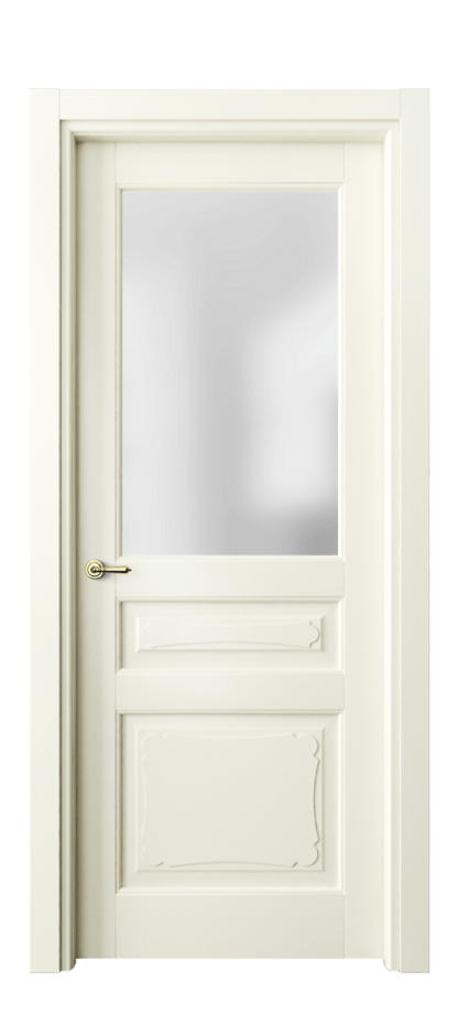 Межкомнатная дверь Toscana Elegante 6324 Бук молочно-белый Сатинированное стекло Цена 83951 ₽ | Volhovec