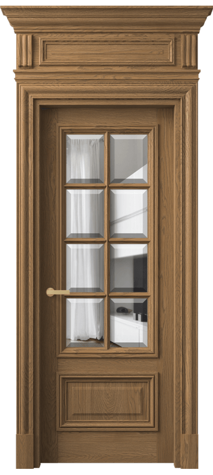 Межкомнатная дверь Antique 7316 Дуб мускатный матовый Прозрачное стекло с фацетом, 6 мм Цена 245400 ₽ | Volhovec