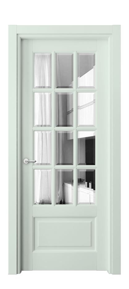 Межкомнатная дверь Toscana Grigliato 6313 Бук белоснежный Двустороннее зеркало с фацетом, триплекс Цена 129360 ₽ | Volhovec