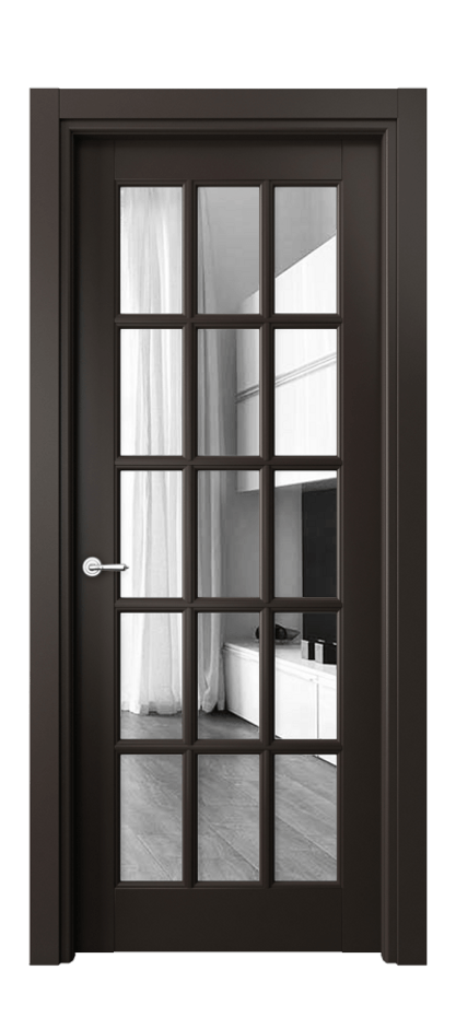 Межкомнатная дверь Toscana Grigliato 6311 Бук антрацит Двустороннее зеркало, триплекс Цена 97330 ₽ | Volhovec