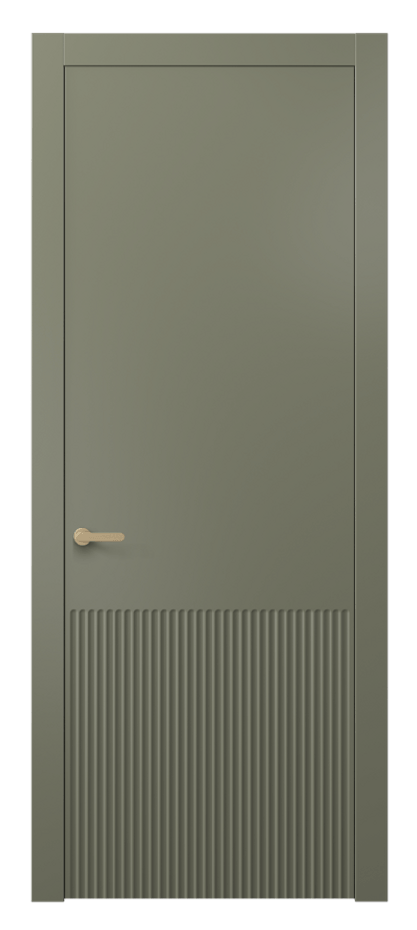 Межкомнатная дверь Альба 8645 Матовый оливковый тёмный  Цена 40700 ₽ | Volhovec