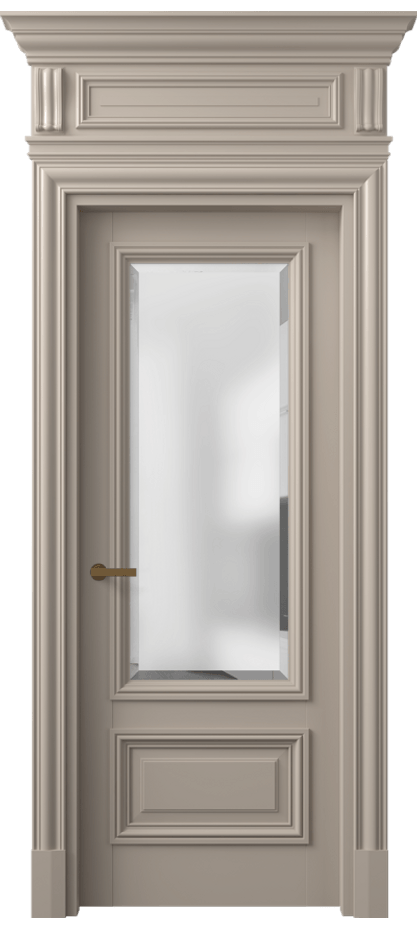 Межкомнатная дверь Antique 7306 Бук бисквитный Сатинированное стекло с фацетом, 6 мм Цена 136600 ₽ | Volhovec