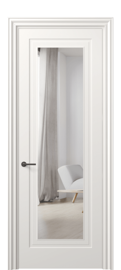 Дверь межкомнатная Mascot 8403 Матовый пудровый белый Двустороннее зеркало, триплекс Фигурный наличник МПБЛ Цена 68370 ₽ Наличники уже входят в базовый комплект. Фабрика дверей Волховец 8 (800) 551 43 19 Межкомнатная дверь Mascot 8403 Матовый пудровый белый Двустороннее зеркало, триплекс Цена 68370 ₽ | Volhovec