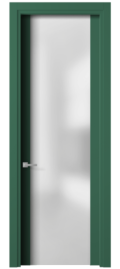 Межкомнатная дверь Planum 4114 Матовый белоснежный Сатинированное стекло Цена 63800 ₽ | Volhovec