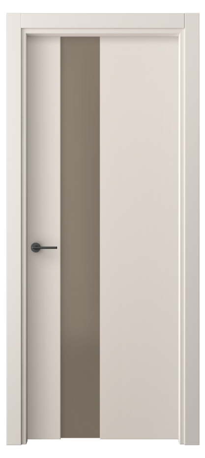 Межкомнатная дверь Freedom 4224 ПЭТ пудровый бежевый Сатинированное бронзовое стекло, триплекс Цена 33880 ₽ | Volhovec