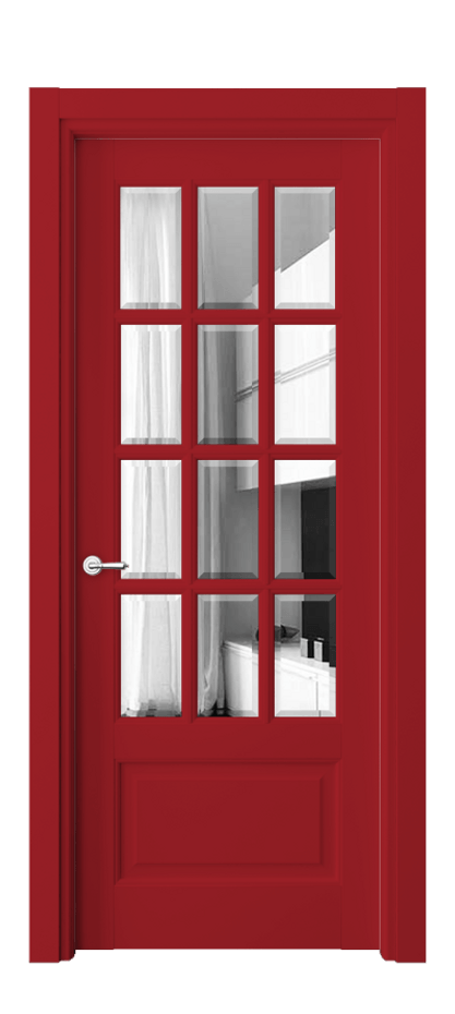 Межкомнатная дверь Toscana Grigliato 6313 Бук белоснежный Двустороннее зеркало с фацетом, триплекс Цена 171050 ₽ | Volhovec