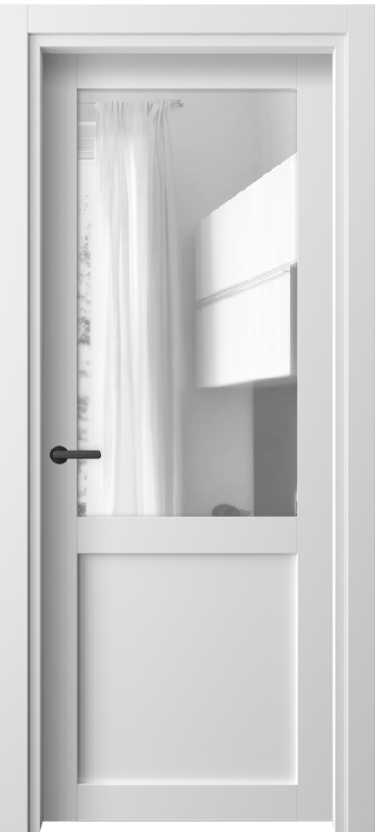 Межкомнатная дверь Neo 2122 Белый шёлк Прозрачное стекло, триплекс, 6 мм Цена 33990 ₽ | Volhovec