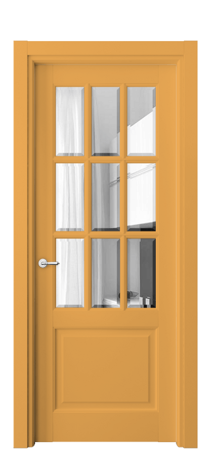 Межкомнатная дверь Toscana Grigliato 6312 Бук белоснежный Прозрачное стекло с фацетом, 6 мм Цена 127600 ₽ | Volhovec