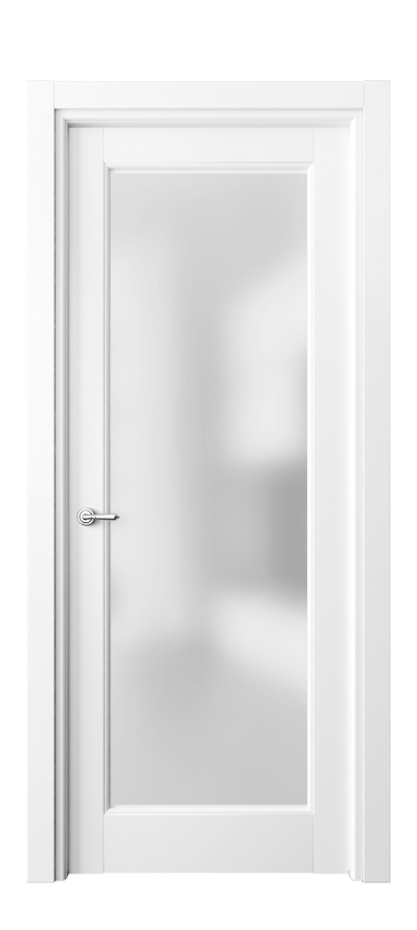Межкомнатная дверь Тоскана Ромбо 6300 Матовый белоснежный Сатинированное стекло Цена 101530 ₽ | Volhovec