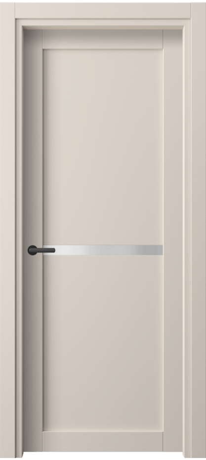 Межкомнатная дверь Нео 2112 ПЭТ пудровый бежевый Сатинированное стекло Цена 34870 ₽ | Volhovec