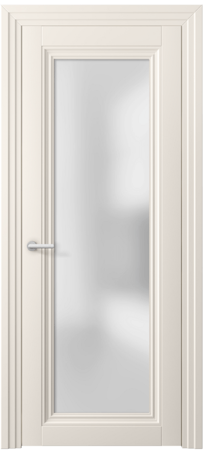 Межкомнатная дверь Centro 2502 ПЭТ кремово-белый Сатинированное стекло Цена 41360 ₽ | Volhovec