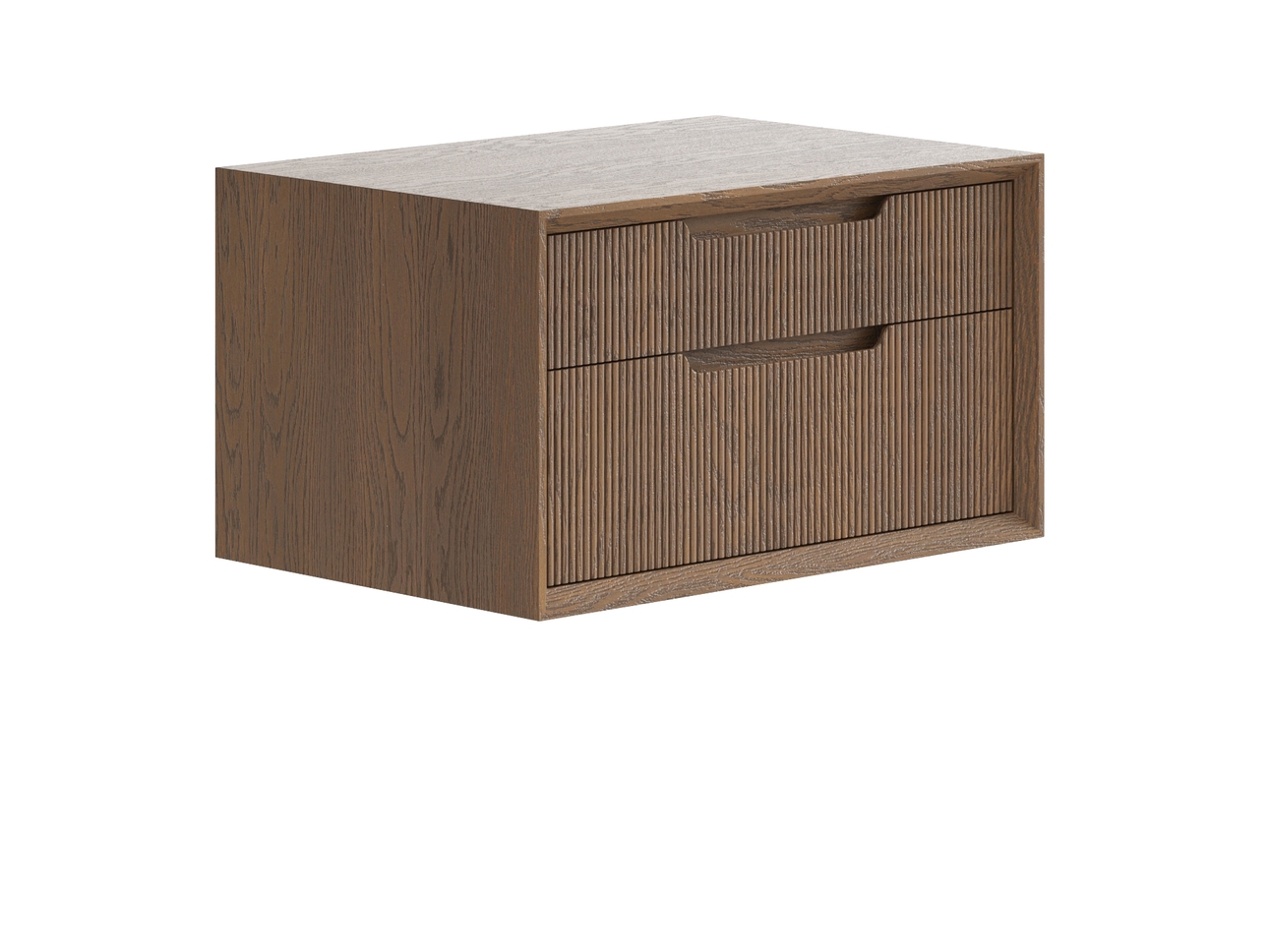 Тумба подвесная прикроватная Velvet 2 ящика дуб туманный матовый