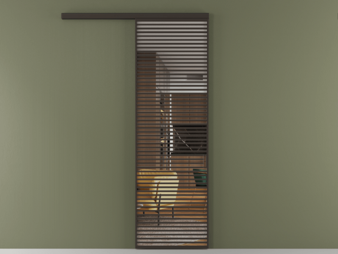 Перегородка Формато вдоль стены 1 створка АЛПР 040.07 Алюминий антрацит Прозрачное стекло "Кристал Вижн", калёное Цена 249810 ₽  | Volhovec