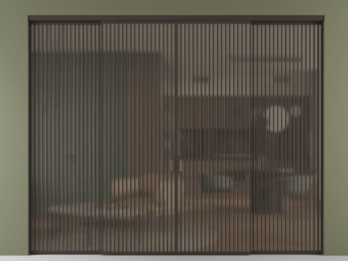 Перегородка Формато внутри проёма 4 створки АЛПР 040.06 Алюминий антрацит Сатинированное бронзовое стекло, триплекс. Цена 677710 ₽ 1. Полотно 4 шт. (800/2100 мм)
2. Комплект установки раздвижной системы
3. Базовый комплект фурнитуры
4.Ручка Рондо. Фабрика дверей Волховец 8 (800) 551 43 19 Перегородка Формато внутри проёма 4 створки АЛПР 040.06 Алюминий антрацит Сатинированное бронзовое стекло, триплекс Цена 677710 ₽ | Volhovec