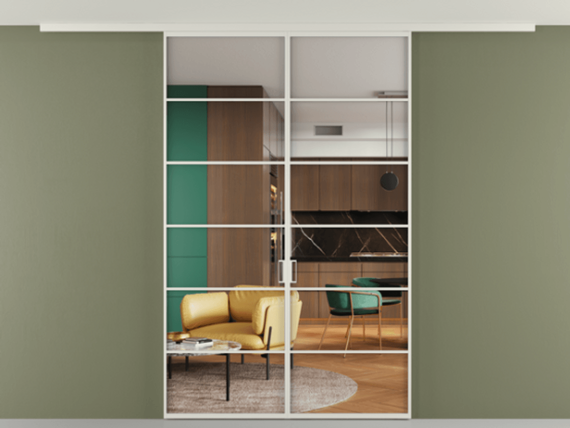 Перегородка Формато вдоль стены на потолок 2 створки АЛПР 040.04 Алюминий Белый Прозрачное стекло "Кристал Вижн", калёное. Скрытый короб БЕЛ Цена 276300 ₽ 1. Полотно 2 шт. (800/2100 мм)
2. Комплект установки раздвижной системы
3. Базовый комплект фурнитуры
4.Ручка Рондо. Фабрика дверей Волховец 8 (800) 551 43 19 Перегородка Формато вдоль стены на потолок 2 створки АЛПР 040.04 Алюминий Белый Прозрачное стекло "Кристал Вижн", калёное Цена 276300 ₽ | Volhovec