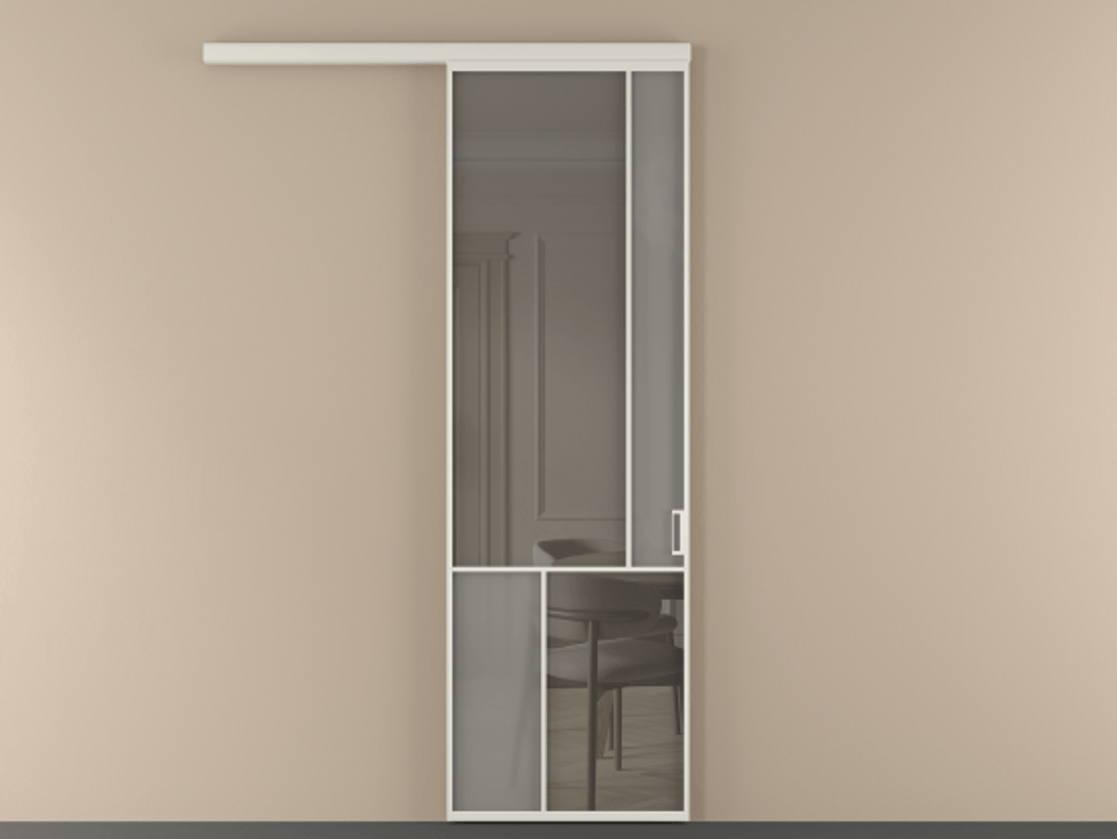 Перегородка Мозаик вдоль стены 1 створка АЛПР 041.21 Алюминий Белый Сатинированное серое стекло, триплекс, 6 мм + Прозрачное серое стекло, триплекс. Скрытый короб БЕЛ Цена 144530 ₽ . Фабрика дверей Волховец 8 (800) 551 43 19 Перегородка Мозаик вдоль стены 1 створка АЛПР 041.21 Алюминий Белый Сатинированное серое стекло, триплекс, 6 мм + Прозрачное серое стекло, триплекс Цена 144530 ₽ | Volhovec