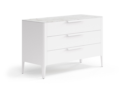 Мебель Комод Piega 3 ящика. Цвет Матовый пудровый белый. Материал Гладкая эмаль. Коллекция Комод Piega 3 ящика. Фото. Мебель Комод Piega 3 ящика. Цвет Матовый пудровый белый. Материал Гладкая эмаль. Коллекция Комод Piega 3 ящика. Картинка.