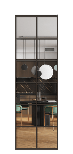 Межкомнатная дверь АЛПЛ040.05 Crystalvision ААН. Цвет Алюминий антрацит. Материал Алюминий в эмали. Коллекция Formato. Фото. Дверь межкомнатная АЛПЛ040.05 Crystalvision ААН. Цвет Алюминий антрацит. Материал Алюминий в эмали. Коллекция Formato. Картинка.