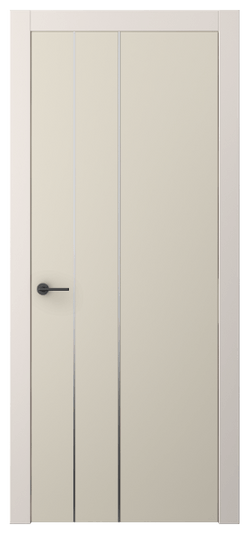 Дверь межкомнатная АКП 4203 ПЭСБ. Цвет ПЭТ светло-бежевый. Материал ПЭТ. Коллекция Freedom. Картинка.