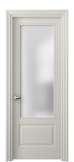 Дверь межкомнатная 8542 МОС САТ. Цвет Матовый облачно-серый. Материал Гладкая эмаль. Коллекция Esse. Картинка.