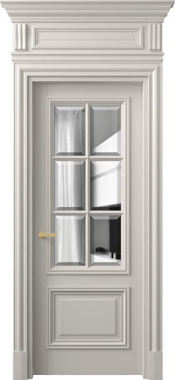 Дверь межкомнатная 7312 БОС ДВ ЗЕР Ф. Цвет Бук облачный серый. Материал Массив бука эмаль. Коллекция Antique. Картинка.