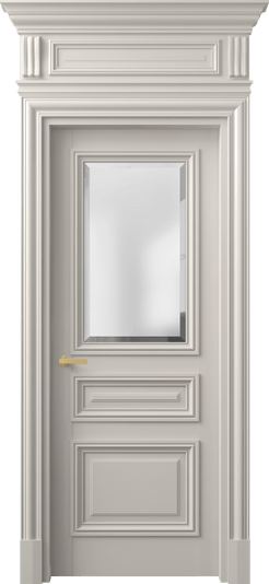 Дверь межкомнатная 7304 БОС САТ-Ф. Цвет Бук облачный серый. Материал Массив бука эмаль. Коллекция Antique. Картинка.