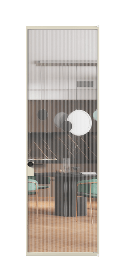 Дверь межкомнатная АЛПЛ040.01 АБСР MORU. Цвет Алюминий бежево-серый. Материал Алюминий в эмали. Коллекция Formato. Картинка.