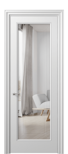 Межкомнатная дверь 8400 МБЛ Двустороннее зеркало с гравировкой. Цвет Матовый белоснежный. Материал Гладкая эмаль. Коллекция Mascot. Фото. Дверь межкомнатная 8400 МБЛ Двустороннее зеркало с гравировкой. Цвет Матовый белоснежный. Материал Гладкая эмаль. Коллекция Mascot. Картинка.