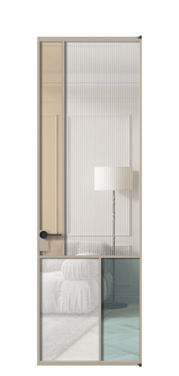 Межкомнатная дверь АЛПЛ041.20 АБСК 4 стекла. Цвет Алюминий бисквитный. Материал Алюминий в эмали. Коллекция Mosaic. Фото. Дверь межкомнатная АЛПЛ041.20 АБСК 4 стекла. Цвет Алюминий бисквитный. Материал Алюминий в эмали. Коллекция Mosaic. Картинка.