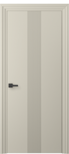 Дверь межкомнатная 8042 МБСР. Цвет Матовый бежево-серый. Материал Гладкая эмаль. Коллекция Linea. Картинка.