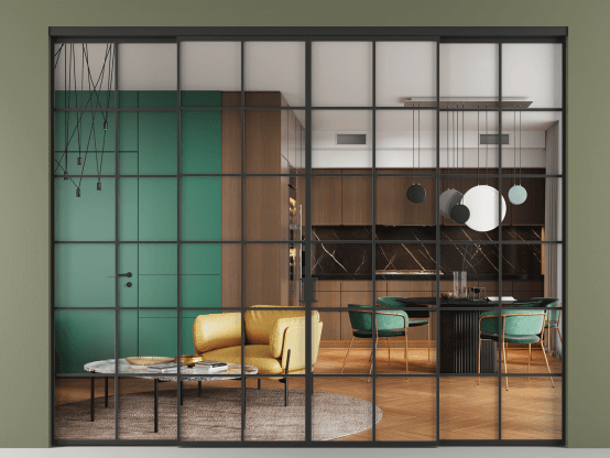 Алюминевая перегородка vn2+2_05 Crystalvision ЧЕР. Цвет Алюминий Черный. Материал Алюминий. Коллекция Перегородка Formato внутри проёма 4 створки. Фото. Алюминевая перегородка vn2+2_05 Crystalvision ЧЕР. Цвет Алюминий Черный. Материал Алюминий. Коллекция Перегородка Formato внутри проёма 4 створки. Картинка.