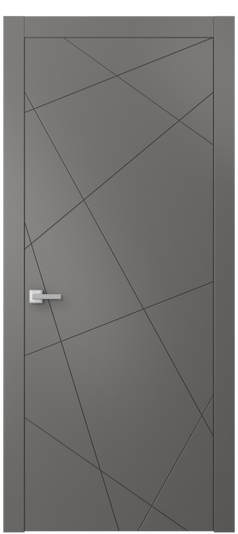 Дверь межкомнатная 8048 МКЛС. Цвет Матовый классический серый. Материал Гладкая эмаль. Коллекция Linea. Картинка.