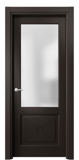 Дверь межкомнатная 6362 МАН САТ. Цвет Матовый антрацит. Материал Гладкая эмаль. Коллекция Тоскана Литера. Картинка.