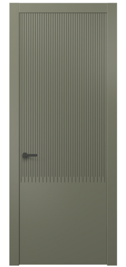 Дверь межкомнатная АКП 8627 МОТ. Цвет Матовый оливковый тёмный. Материал Гладкая эмаль. Коллекция Dune. Картинка.