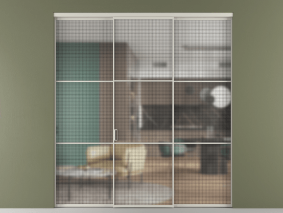 Алюминевая перегородка vn1+2_03_ Алюминий тёплый серый Mesh silver. Цвет Алюминий тёплый серый. Материал Алюминий в эмали. Коллекция Перегородка Formato внутри проёма 3 створки. Фото. Алюминевая перегородка vn1+2_03_ Алюминий тёплый серый Mesh silver. Цвет Алюминий тёплый серый. Материал Алюминий в эмали. Коллекция Перегородка Formato внутри проёма 3 створки. Картинка.